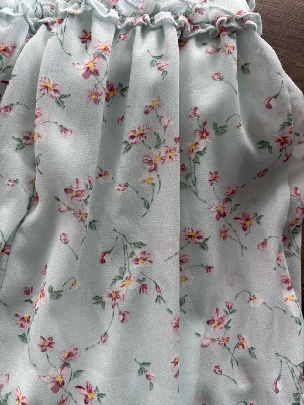 Altar'd State Light Blue Floral Tiered Maxi Dress - Perfect wedding guest dress - Picture 4 of 4